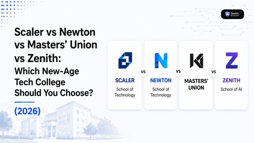 Scaler vs Newton vs Masters' Union vs Zenith: Which New-Age Tech College Should You Choose? (2026)